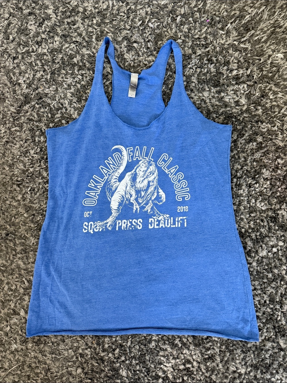 Next Level Apparel Blue Graphic Racerback Tank - Picture 3 of 8